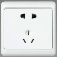 松下开关插座面板适享暗装家用墙壁86型一开五孔单双控带开关 白色 空白面板