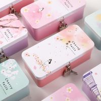 创意小清新带锁收纳铁盒 桌面收纳整理储物盒 半岛铁盒 密码盒 特价小号随机发送钥匙锁