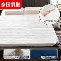 泰国乳胶床垫加厚1.8榻榻米1.5米海绵垫单人双人宿舍垫被褥子 [乳胶抗压棉床垫]简约白-四季款 0.6*1.2米