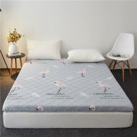 可折叠床垫加厚磨毛床垫子宿舍必备家用榻榻米垫子软垫床褥子1.5m 磨毛抗菌4cm加厚款-火烈鸟灰 60*120cm