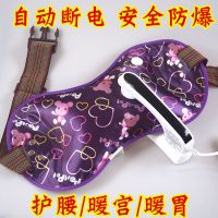 安全防爆充电热水袋腰带毛绒电暖宝暖水袋暖手宝注水暖腰暖宫暖胃 一体紫色[高温]腰带热水袋