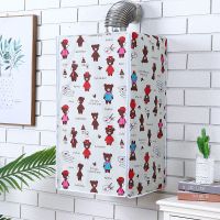 天然气防尘罩家用燃气壁挂炉罩加厚全包采暖炉罩热水器罩烤火炉罩 幸福熊 中号 宽42*长33*高72cm