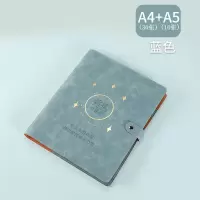 a3大号奖状收集册画册收纳册a4学生用文件夹放作品相册本多功能册 A4奖状收集册05款-复古青