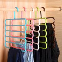 [2/3个装]S型不锈钢防滑衣柜收纳裤挂裤夹围巾领带架晾衣挂衣架 加厚塑料魔术裤架2个装
