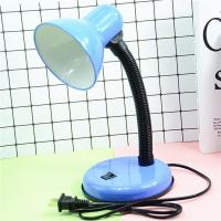 插电台灯护眼灯起夜灯床头灯卧室灯学生宿舍学习可更换灯泡台灯 306插电式台灯(不带灯泡) 蓝色