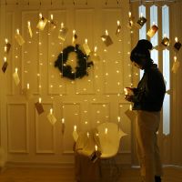 京咚led爱心彩灯闪灯串星星灯房间布置浪漫卧室装饰求婚创意用品 插电款:暖白带夹子挂件 均码