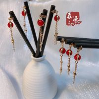 古风发簪汉服头饰女古装古代发钗盘发器木簪子发饰品配饰步摇流苏 红袖添香-18cm 简易包装(自用)