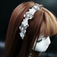 diy古风发饰材料包头饰珠子流苏手工古风发簪配饰汉服一字夹 F款小家碧玉发箍材料包不含工具