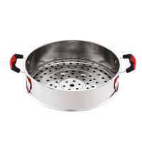 加高加厚不锈钢蒸笼蒸屉蒸格蒸笼家用电锅炒锅配套通用锅篦子 28cm内直径加厚加高 不锈钢一体蒸笼10cm高