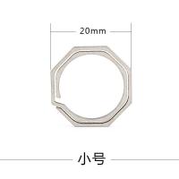 TC4钛合金钥匙扣响尾蛇皮腰带挂扣八角钥匙圈环户外EDC工具 小八角