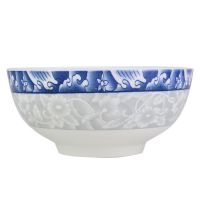 碗日式餐具陶瓷釉下彩5英寸米饭碗 吃饭碗家用大碗汤碗筷套装 青枝5英寸直口碗6个装