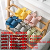 汇泰足底穴位保健鹅卵石按摩拖鞋夏季男女情侣脚底足疗家居凉拖鞋 8022软款按摩随机[可指定颜色] 35-36