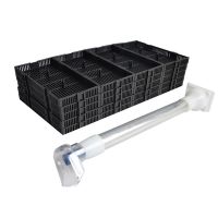 黑猫底滤板滤清板水族箱虾草缸过滤鱼缸造景自由拼接底滤循环系统 不配泵 12块底滤板+导流管