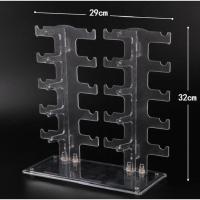 眼镜展示/眼镜收纳/眼镜展示架/太阳镜架子/地摊眼镜摆放架 透明双排10付眼镜展示架