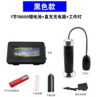 led软管强光工作灯 充电超亮汽车维修磁铁手电筒机修多功能照明灯 黑色软管工作灯[1电1充]