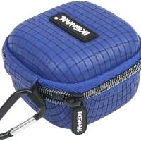 耳机收纳包盒 充电器收纳包随身便携 数据线u盘收纳包 IKSNAIL 蓝色 正方形款7.8*7.8*6