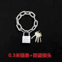 链条锁自行车锁电动车锁摩托车防盗锁铁链锁链子锁大门锁推拉门锁 0.3米链条+防盗锁