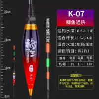 浅水夜光漂电子水无影水皮草洞纳米夜钓鱼漂小鲫鱼浮漂3目亮 K-07鲫鱼通杀(吃铅1.87g) 1支装