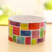 日韩清新可爱彩色卡通胶带防水手工DIY相册装饰贴大卷宽4.8cm 1号款大格子
