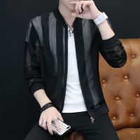 防晒衣外套男装春季外套帅气宽松男士防晒衣薄款镂空防晒服风衣男 纯黑 M 80-100斤