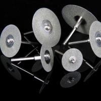 金刚砂切割片锯片小锯片玉石玻璃电磨配件迷你金刚石小切片清缝切 16毫米(10片+2个杆)