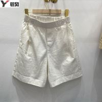 五分裤女夏薄款短裤2021新款高腰宽松直筒显瘦弹力棉休闲阔腿裤子 白色 (高品质) L (115-125斤)