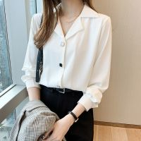 白衬衫女设计感小众2021早春新款韩版气质上衣百搭宽松职业装衬衣 白色 S 建议亲85-100斤