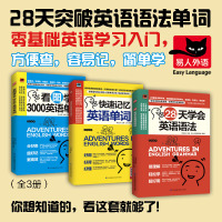 赠音频]全3册 28天学会英语语法+3000英语单词+单词记忆 零基础学好英语语法速学英语语法大全初高中零基础入门英语语