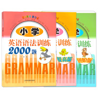 全套3本 小学英语语法训练2000题基础+提高版+进阶版 小学英语语法练习习题集大全 三四五六年级学生使用提高英语语法学