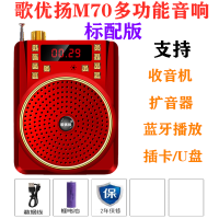 老人多功能收音机FM蓝牙音乐播放器广场舞大音量插卡录音机小广播 标配功能(收音机+蓝牙+扩音) 主机[包括电池+数据线]