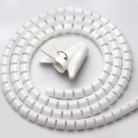 电线保护管线收纳管网线理线管办公室电脑线收纳整理护线套理线带 白色 8mm1米+导线夹