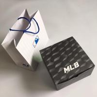 折叠帽盒 韩国白色条纹烫金帽子包装盒 帽盒套装 手提袋+盒子