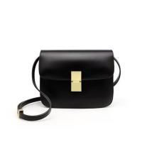 小众包包女小方包2021新款高级感洋气百搭单肩斜挎包复古豆腐包 黑色小号