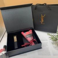 专柜YSL高档包装盒 小金条礼盒空盒子 方管/圆管礼盒空盒子 礼袋+小金条礼盒单支装礼盒+花束