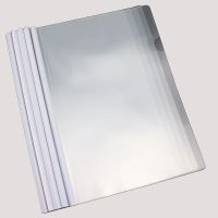 透明A4抽杆文件夹简历资料拉杆报告夹活页彩色试卷书皮合同保护套 白色 10个(收藏商品送一支笔)