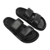 韩版ins原宿港风复古双带拖鞋女夏学生厚底沙滩鞋外穿凉鞋拖鞋男 韩版 36/37 [适合35-36脚]