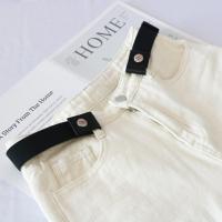 隐形皮带无痕懒人裤带百搭弹力松紧牛仔裤腰带女装饰ins风免打孔 黑色