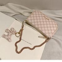 新品斜跨信封包小mk麻将包包女2020新款潮腋下包链条单肩斜挎包 挂饰