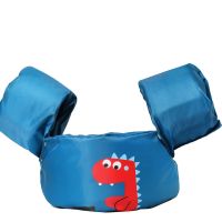 儿童手臂圈加厚游泳圈浮力泳衣学游泳宝宝卡通游泳装备水袖救生衣 蓝色怪兽