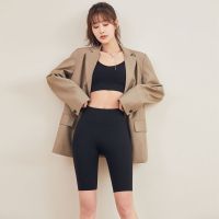 五分/九分鲨鱼裤女提臀外穿打底裤瘦腿芭比裤夏季收腹液体瑜伽裤 五分黑色鲨鱼裤 S 75-95斤