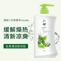 六神沐浴露清凉爽肤绿茶甘草1.5L清新滋润大瓶家庭装易冲洗750ml 750ml*1瓶(绿茶甘草)