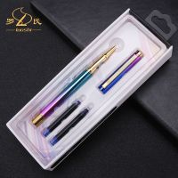 罗氏钢笔三年级小学生钢笔渐变色正姿练字男女孩墨水墨囊暗尖书写 渐变紫 礼盒装[赠2枚笔尖2枚墨囊]