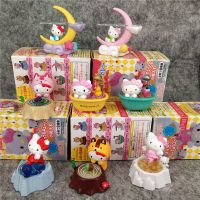 凯蒂猫月亮浴缸KT猫可爱桌面摆件女生礼物手办模型公仔盲盒玩具 月光凯蒂猫随机一个