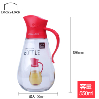 乐扣乐扣油壶玻璃防漏油瓶大号家用酱油瓶醋壶厨房创意油罐瓶 红色