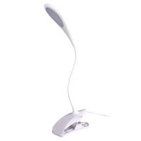 LED台灯学习护眼书桌 卧室床头创意简约折叠工作软管插电夹子台灯 003白色