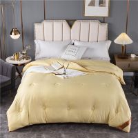 蚕丝被桑蚕丝冬被空调被春秋被子四季通用被芯夏被双人夏凉被 黄色 100x150cm[儿童被]