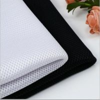 加厚特厚三明治网眼布料多款规格3D透气弹性网布汽车坐套箱包鞋材 200g单底黑色2mm厚1米