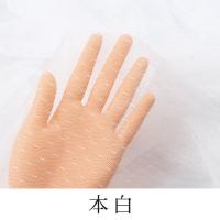 满天星点点网纱布料蕾丝纱绣花纱窗帘背景布服装布手工DIY面料 本白 1米价[多件不裁开]