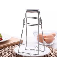 不锈钢蒸架隔水多功能高压锅里的蒸架子蒸鱼蒸锅三角蒸东西支架锅 19cm 碗夹