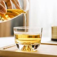 日式水晶玻璃杯金山杯江山杯主人杯品茗杯功夫茶具藏金杯小茶杯 一个特级金山